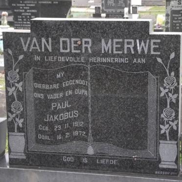 MERWE Paul Jakobus, van der 1912-1972