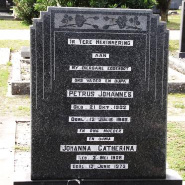 MERWE Petrus Johannes, van der 1902-1963 &amp; Johanna Catherina 1908-1973