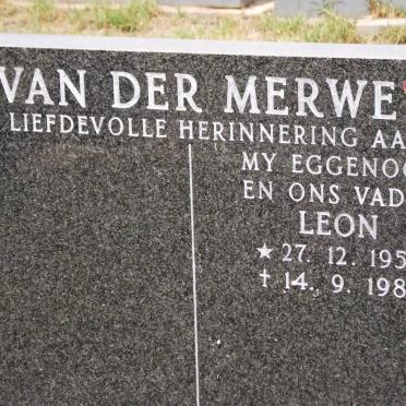 MERWE Leon, van der 1954-1985