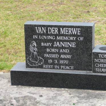 MERWE Janine, van der 1970-1970