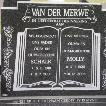 MERWE Schalk Willem Wentzel Christoffel, van der 1918-2001 &amp; M.J. 1920-2004