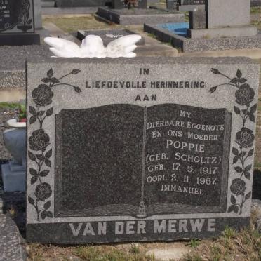 MERWE M.F., van der nee SCHOLTZ 1917-1967