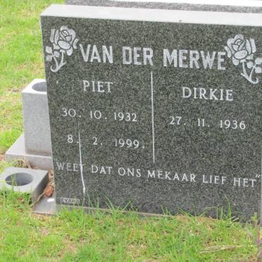 MERWE P.J.S., van der 1932-1999 &amp; Dirkie 1936-