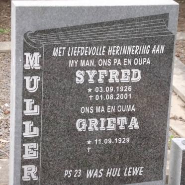 MULLER Syfred 1926-2001 &amp; Grieta 1929-