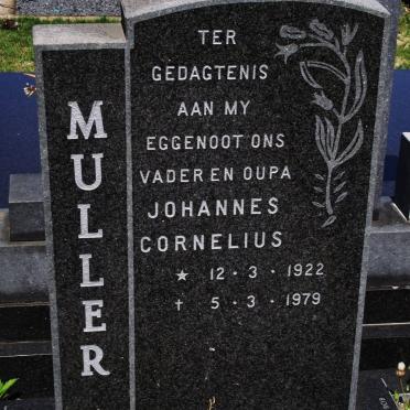 MULLER Johannes Cornelius 1922-1979