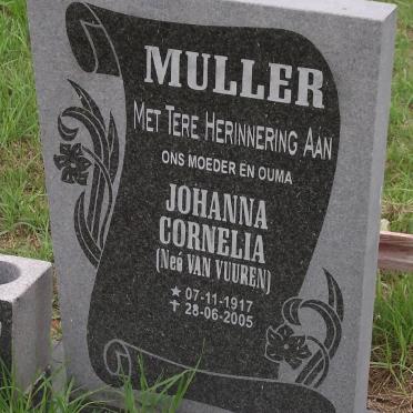 MULLER Johanna Cornelia nee VAN VUUREN 1917-2005