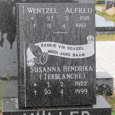 MULLER Wentzel Alfred 1918-1987 &amp; Susanna Hendrika TERBLANCHE 1922-1999