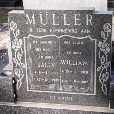 MULLER William 1920-1987 &amp; Sally 1922-1984