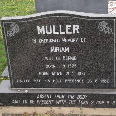 MULLER Miriam 1926-1980