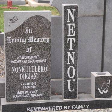 NETNOU Nonkululeko Dikjan 1945-2006