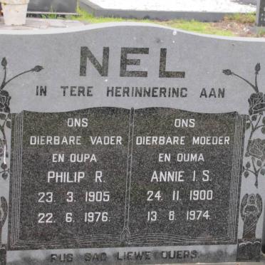 NEL Philip R. 1905-1976 &amp; Annie I.S. 1900-1974