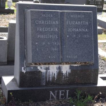 NEL Christian Frederik Philipus 1926-1982 &amp; Elizabeth Johanna 1931-