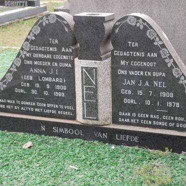 NEL Anna J.I. LOMBARD 1906-1969 &amp; Jan J.A. 1908-1978