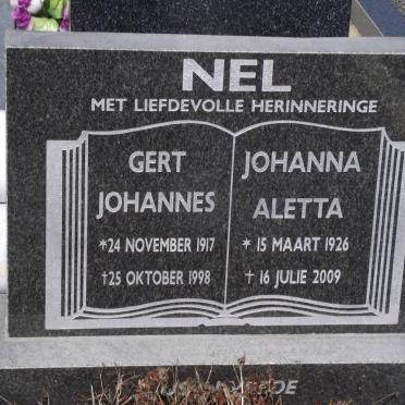 NEL Gert Johannes 1917-1998 &amp; Johanna Aletta 1926-2009