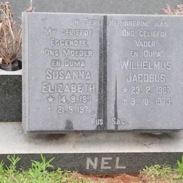 NEL Wilhelmus Jacobus 1907-1973 &amp; Susanna Elizabeth 1911-1971