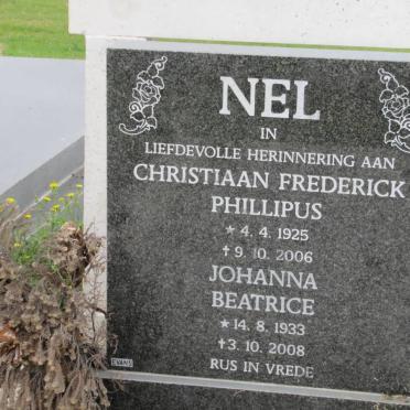 NEL Christiaan Frederick Phillipus 1925-2006 &amp; Johanna Beatrice 1933-2008
