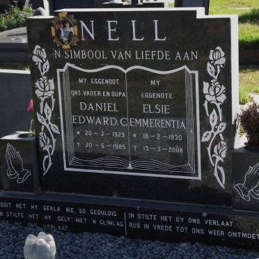 NELL Daniel Edward C. 1929-1985 &amp; Elsie Emmerentia 1930-2008