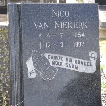 NIEKERK Nico, van 1954-1982