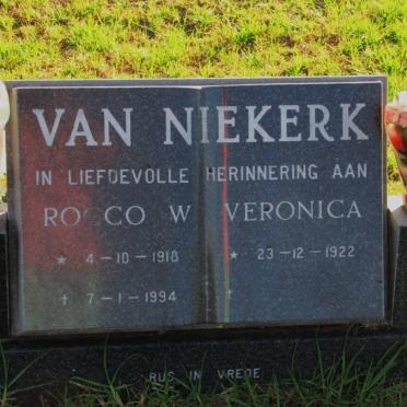 NIEKERK Rocco W., van 1918-1994 &amp; Veronica 1922-