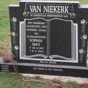 NIEKERK Sophia Mey, van 1927-2004