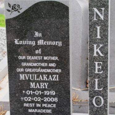NIKELO Mvulakazi Mary 1919-2008