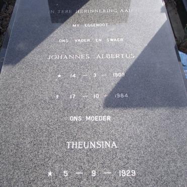 OLIVIER Johannes Albertus 1909-1984 &amp; Theunsina 1929-2004