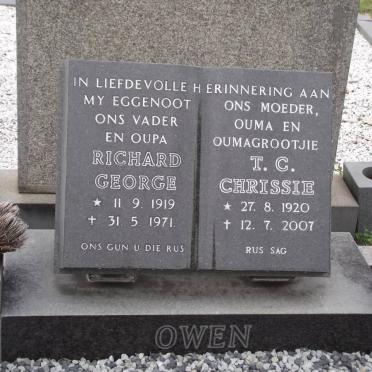 OWEN Richard George 1919-1971 &amp; T.C. 1920-2007