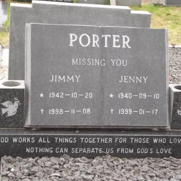 PORTER James Leonard 1942-1998 &amp; Jeanette Frances 1940-1999