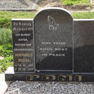 PONI Nomfanelo Regina 1928-2012