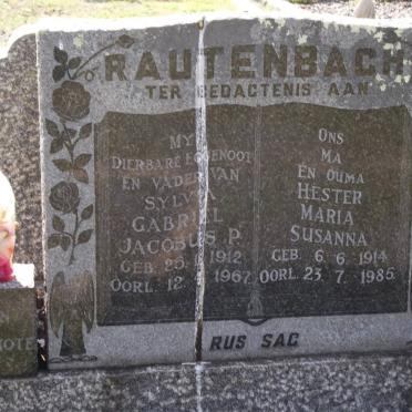 RAUTENBACH Gabriel Jacobus P. 1912-1967 &amp; Maria Susanna 1914-1985