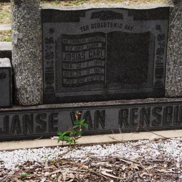 RENSBURG Josias Carl, janse van 1910-1962