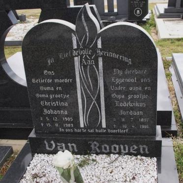 ROOYEN Lodewikus Jordan, van 1897-1986 &amp; Christina Johanna 1905-1989