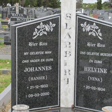 SLABBERT Johannes 1933-2000 &amp; Helvine 1934-