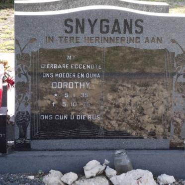 SNYGANS Dorothy 1935-1975