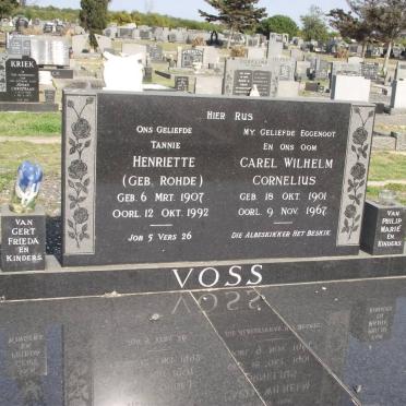 VOSS Carel Wilhelm Cornelius 1901-1967 &amp; Henriette ROHDE 1907-1992