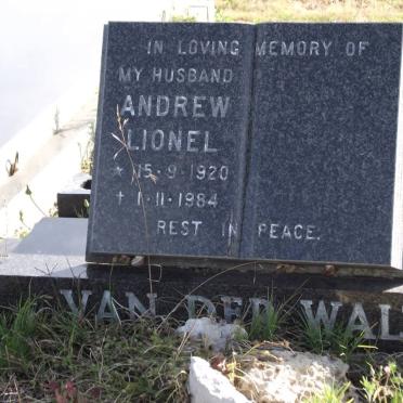 WALT Andrew Lionel, van der 1920-1984
