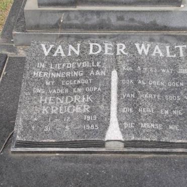 WALT Hendrik Kruger, van der 1919-1985