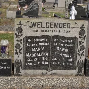 WELGEMOED Dawid Johannes 1905-1967 &amp; Maria Magdalena 1914-1989