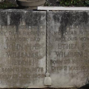 WILLIAMS John H.E. 1878-1959 &amp; Ethel E. 1890-1961