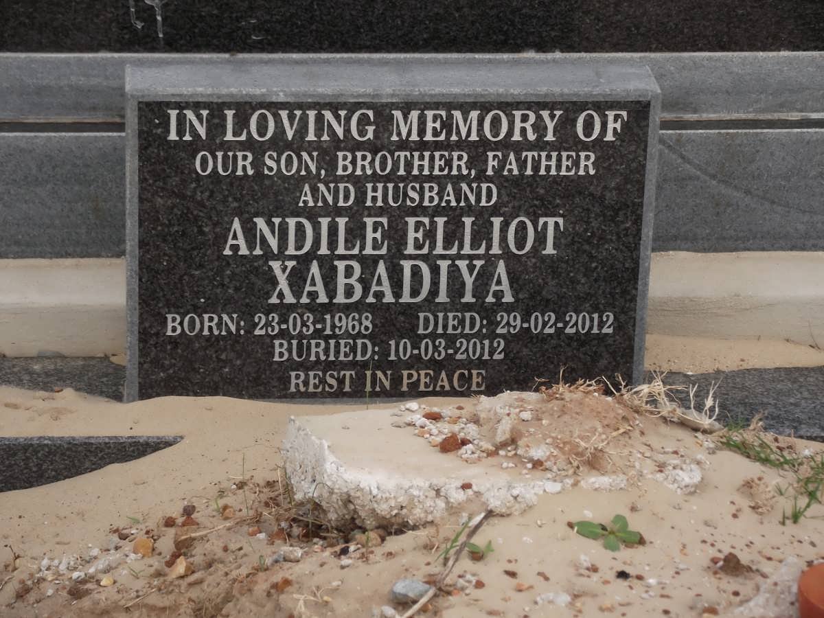 XABADIYA Andile Elliot 1968-2012