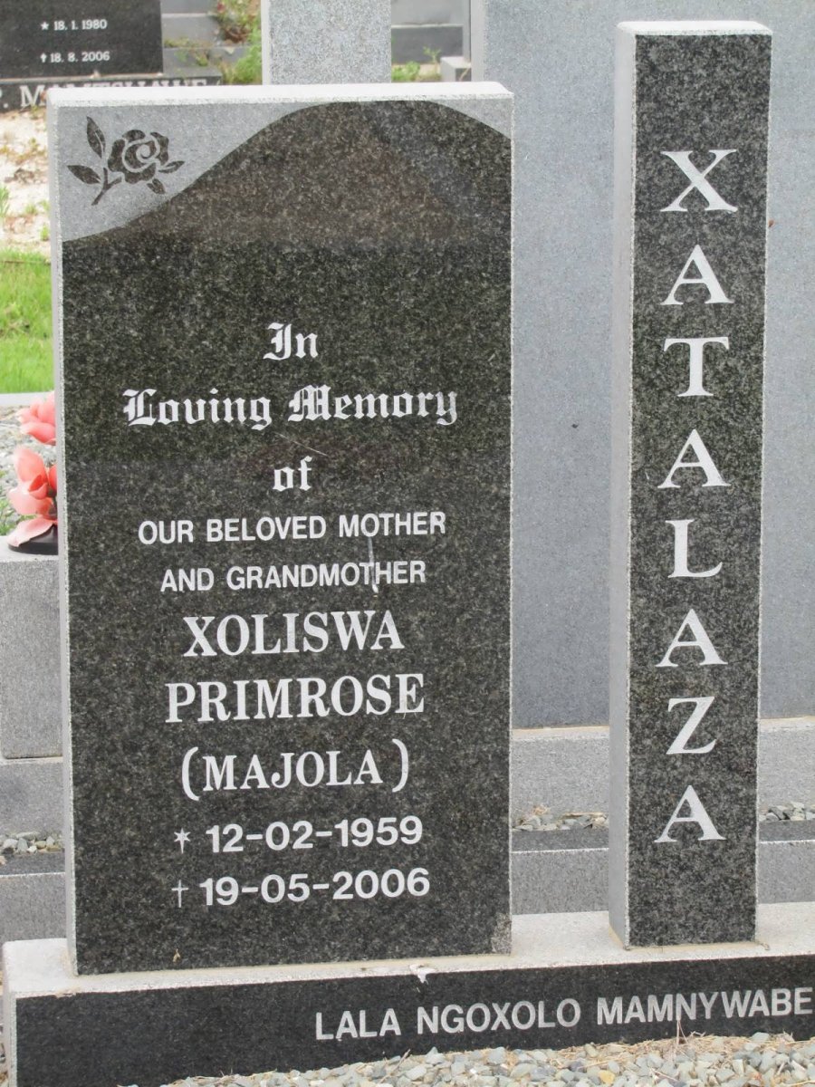 XATALAZA Xoliswa Primrose 1959-2006