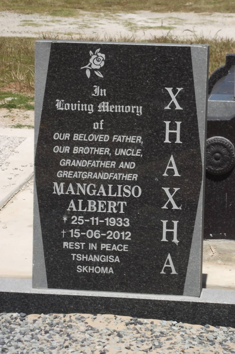 XHAXHA Mangaliso Albert 1933-2012