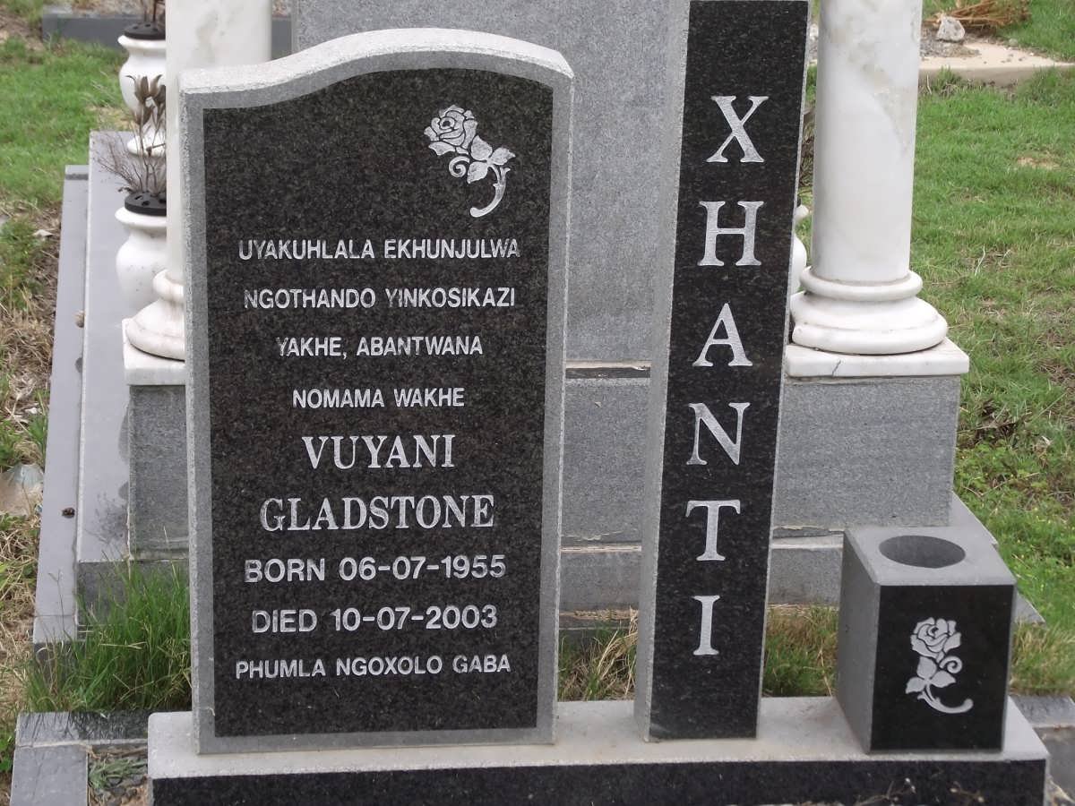 XHANTI Vuyani Gladstone 1955-2003