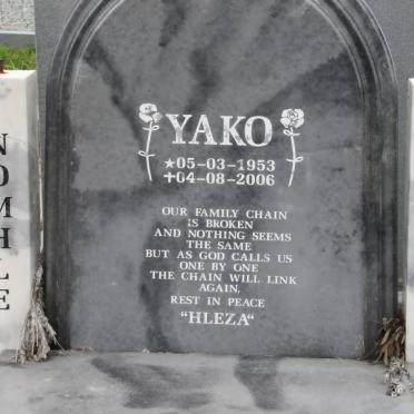 YAKO Nomhle Cynthia 1953-2006