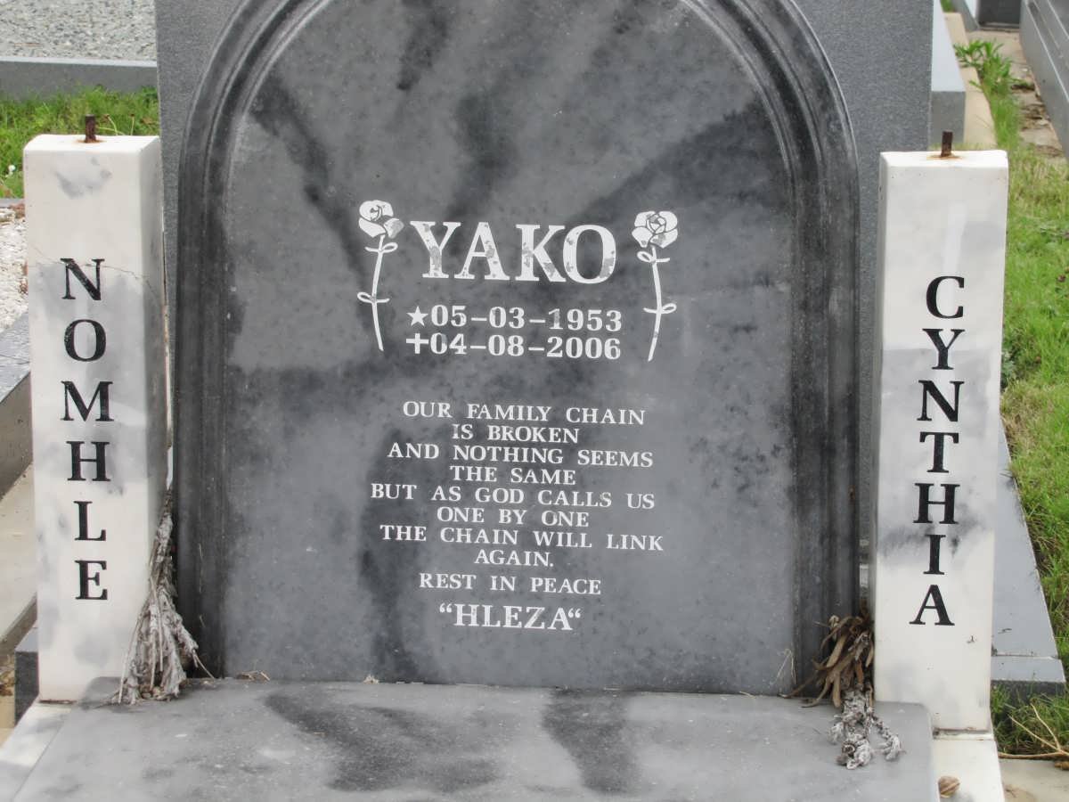 YAKO Nomhle Cynthia 1953-2006
