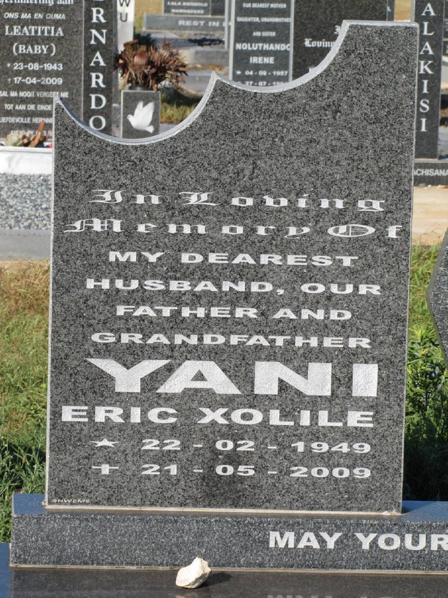 YANI Eric Xolile 1949-2009