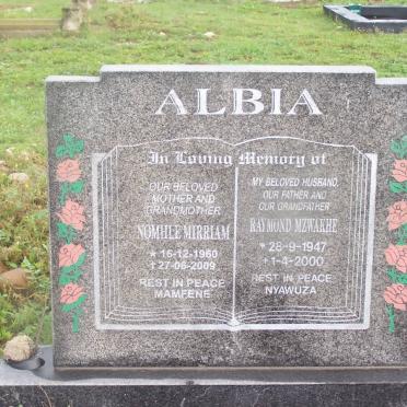 ALBIA Raymond Mzwakhe 1947-2000 &amp; Nomhle Mirriam 1960-2009