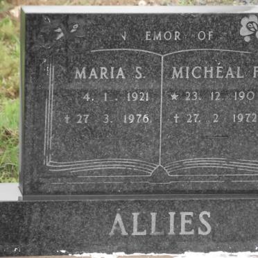 ALLIES Michael F. 1908-1972 &amp; Maria S. 1921-1976