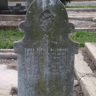 ALLWRIGHT Emma Sophia 1872-1896