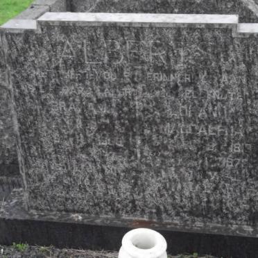 ALBERTS Abraham Daniel 1908-1979  &amp; Johanna Magdalena 1913-1973
